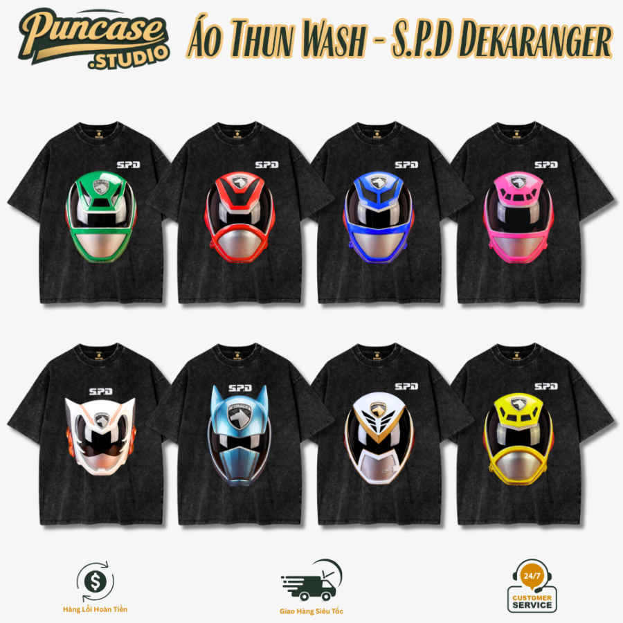 Puncase.STUDIO Áo Thun Wash Deka Ranger – Oversized Tee