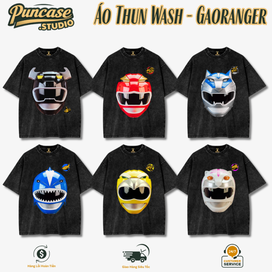 Puncase.STUDIO Áo Thun Wash Gao Ranger – Oversized Tee