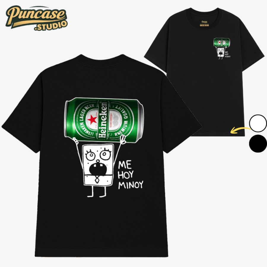 Puncase.STUDIO Áo Thun Bia Heineken x DoodleBob 2 Mặt
