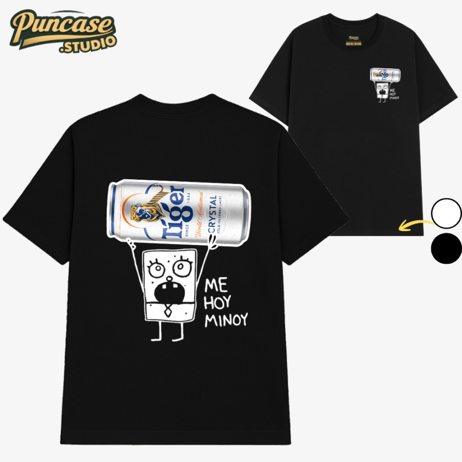 Puncase.STUDIO Áo Thun Bia Tiger x DoodleBob 2 Mặt