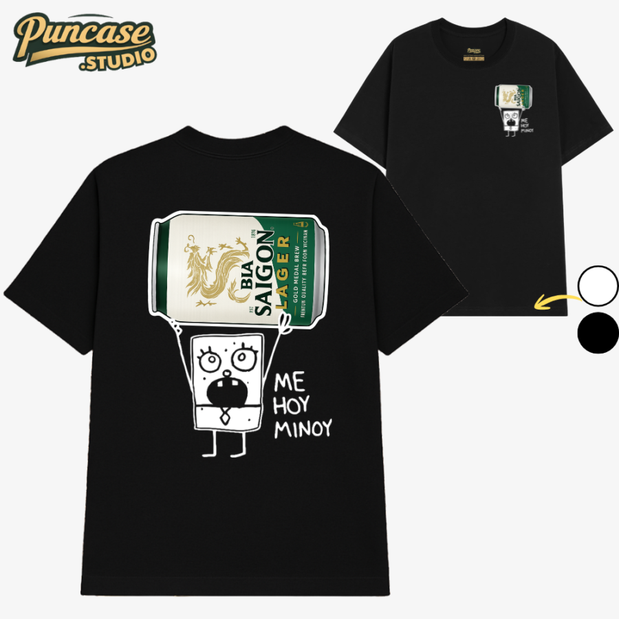Puncase.STUDIO Áo Thun Bia SÀI GÒN x DoodleBob 2 Mặt