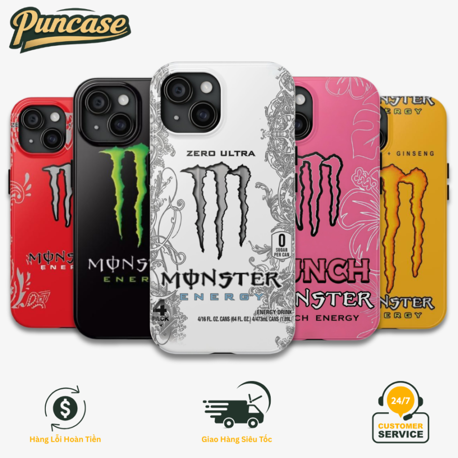 Puncase Ốp Lưng Monster Energy Drink 2 Lớp Bảo Vệ